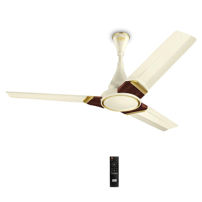 KUHL Prima A5 1200Mm Bldc Ceiling Fan With Remote | Inr 300 Off On Exchange | 5 Star Rated | High Airflow | Saves Up To 65% Electricity | 5-Year Warranty | White