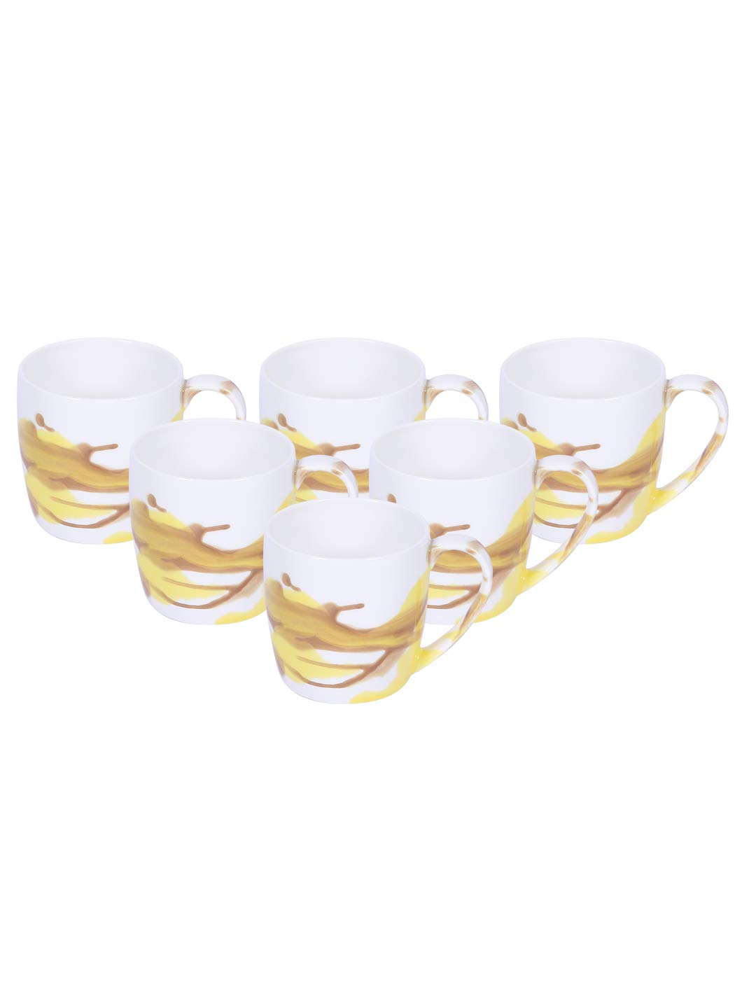 Clay Craft Alton Vista Ceramic Coffee Mug Set, 6-Pieces, Multicolour
