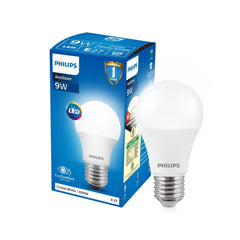 Philips Ace Saver Base E27 9-Watt LED Lamp (Pack of 5, Crystal White)