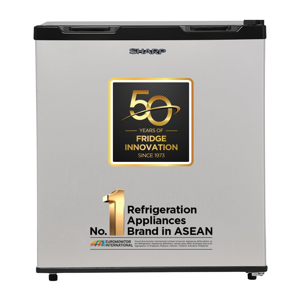 Sharp 50L 2 Star Mini Direct Cool Single Door Refrigerator (SJ-MRW055N3-PSS)