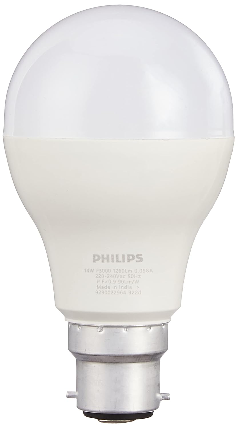 Philips 14W B22 LED Warm White Bulb, Pack of 2 (Stellar Bright)