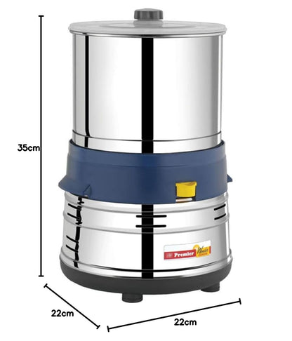 Premier Wonder Wet Grinder Pg 503 1.5 LTR 230v | Compact and Efficient, Ideal for Small Batches, 230v Motor, Durable Stainless Steel Drum, Sleek Design, Easy to Use and Clean