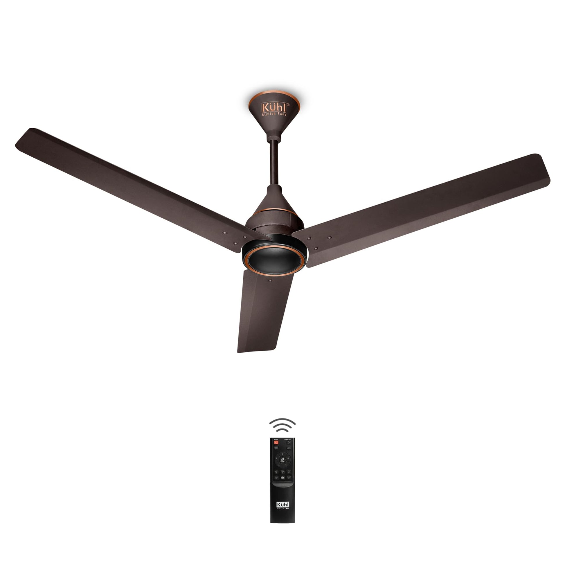 KUHL Arctis A4 1200 mm BLDC 65% Power Saving BLDC Ceiling Fan With Remote | BEE 5 Star Rated & ISI Marked | High Air Flow | 5 Year Warranty on Motor | Espresso | Free Installation