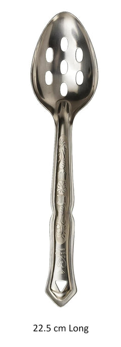 Dynore Stainless Steel Slotted/Plating/Pickle/Aachar Serving Spoon- Set of 2