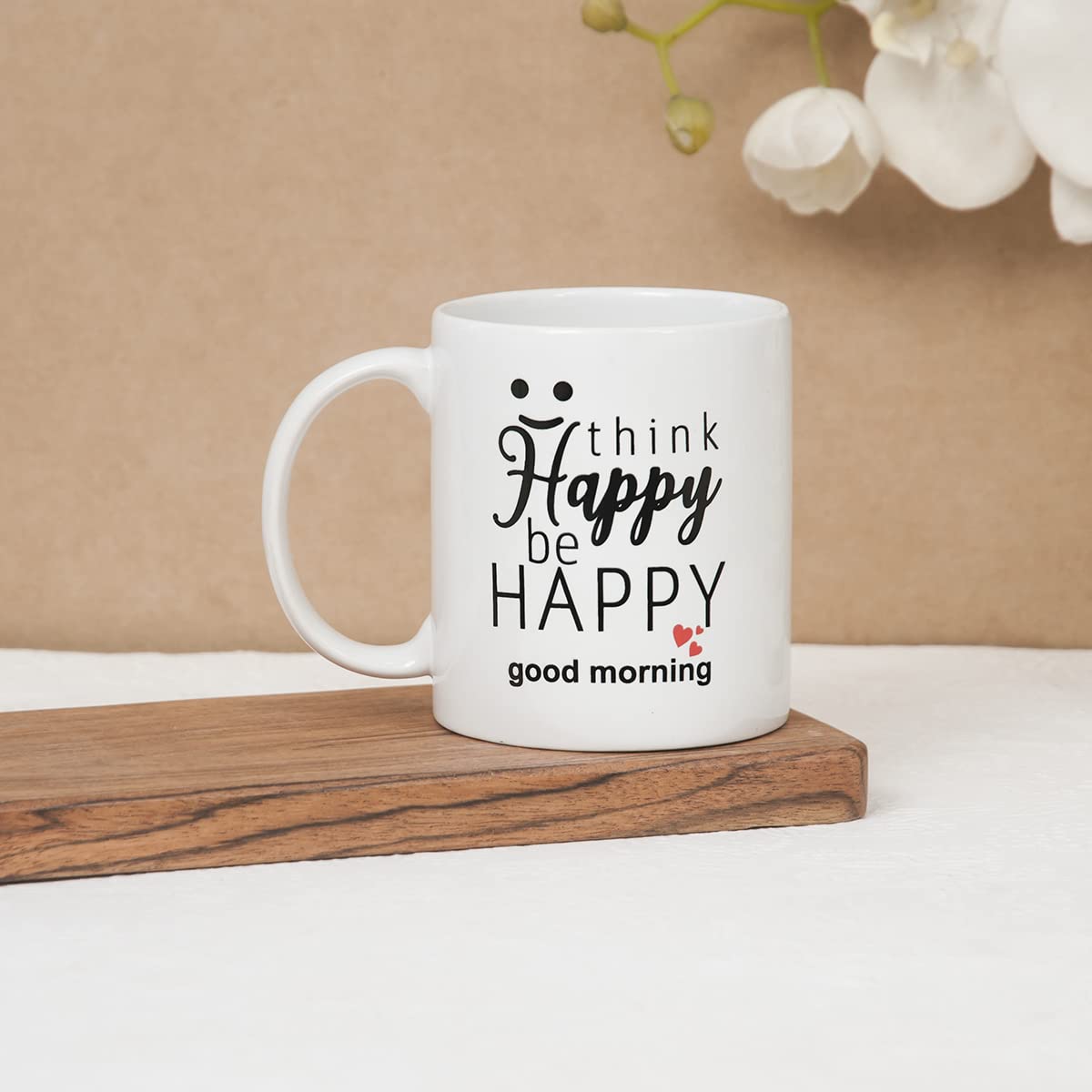 Clay Craft Ceramic Cc Mm1 Swiss Rez1 Microwave Safe Coffee Mug with Good Morning Quote, 300 ML