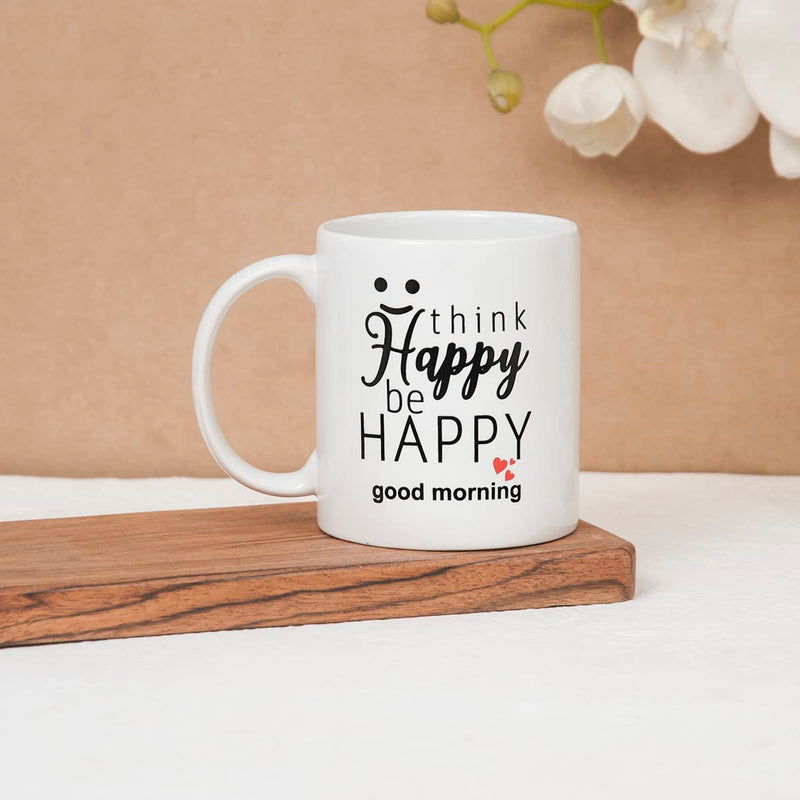 Clay Craft Ceramic Cc Mm1 Swiss Rez1 Microwave Safe Coffee Mug with Good Morning Quote, 300 ML