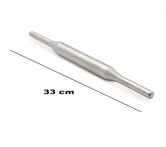 Dynore Stainless Steel Classic Belan Rolling Pin for Kitchen, Steel Belan for Perfect Roti, Chapati Rolling - 33 cm Long