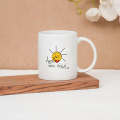 Clay Craft Fine Ceramic Start Your Morning Printed Milk/Coffee Mug 1 Piece 360 ml