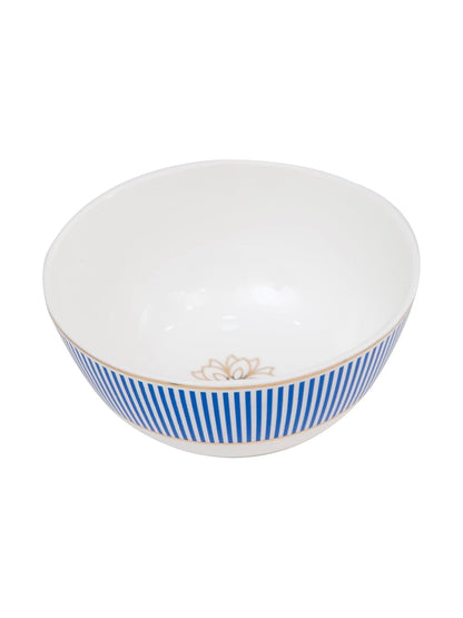 Clay Craft Fine Ceramic Gold Line Premium Classy Dinner Set of 40 - (Blue), for Family of 6, Dinner Set Ceramic, Crockery Set, Dining Set for Dinner, Crockery Set for Gift, Dinner Set 40 Pieces