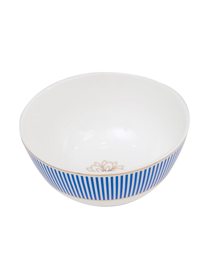 Clay Craft Fine Ceramic Gold Line Premium Classy Dinner Set of 40 - (Blue), for Family of 6, Dinner Set Ceramic, Crockery Set, Dining Set for Dinner, Crockery Set for Gift, Dinner Set 40 Pieces