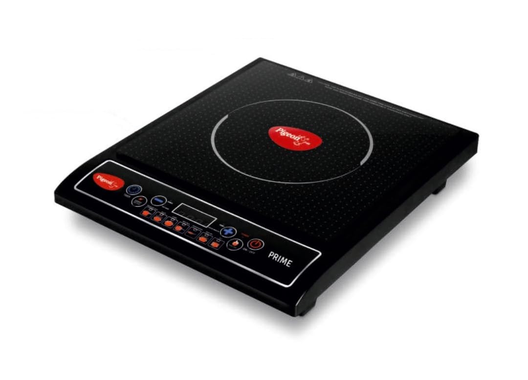 Pigeon Prime 15794 Induction Cooktop (Black, Push Button)