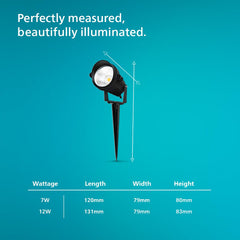 Philips 7W Garden Spike Light (Pack of 2)