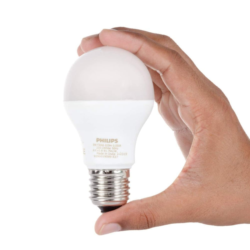 Philips Ace Saver Base E27 9-Watt LED Bulb (Pack of 3, Golden Yellow)