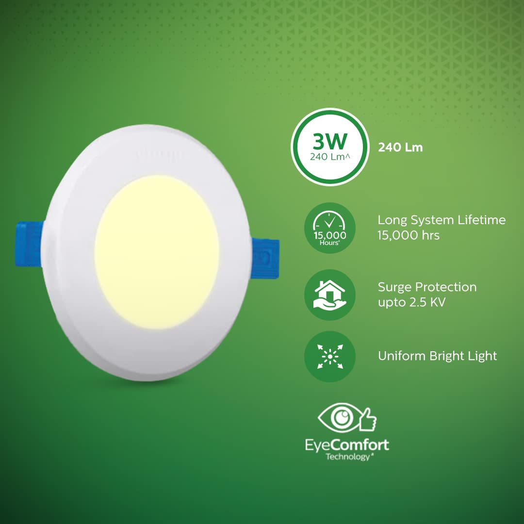 Philips Prime Neo 3-watt Concealed JB LED downlighter for Ceiling (Pack of 6) (Natural White, B0BN3SWM38)