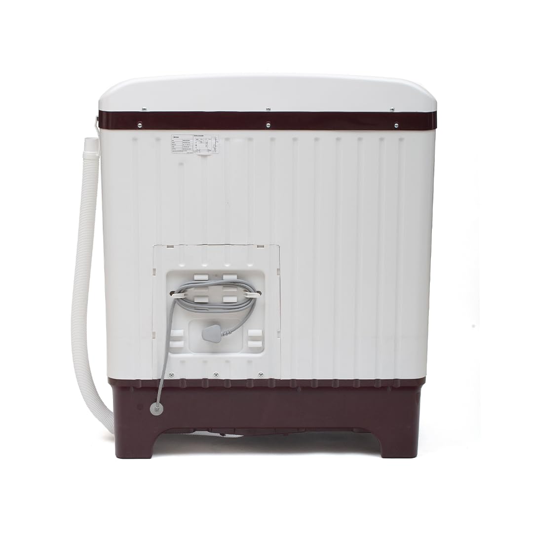 Midea 6.5 kg 5 Star Semi Automatic Top Load Washing Machine Maroon, Rust Proof Body (MWMSA065PPG(MW), Rat Away Feature)