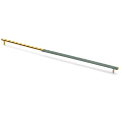 Plantex Stainless Steel & Aluminium Cabinet Handle/600mm Wardrobe Door Handle/Cupboard Pull-Push Handles for Home/Office - Pack of 1 (Green & Gold)-1