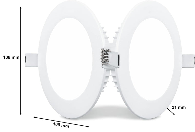Philips 5W Round AP Plus UltraGlow LED DL Recessed LED Panel Ceiling Light (Pack of 2,Warm White)