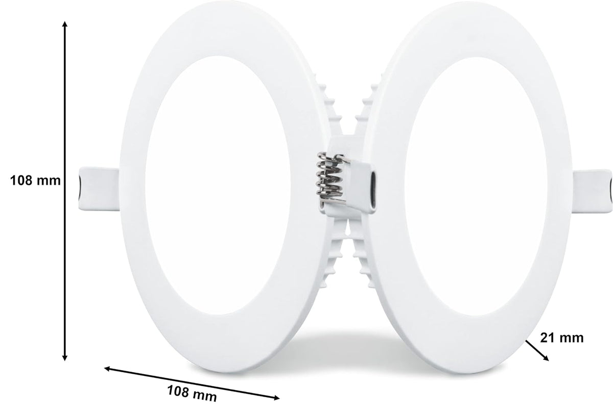 Philips 5W Round AP Plus UltraGlow LED DL Recessed LED Panel Ceiling Light (Pack of 1,Warm White)