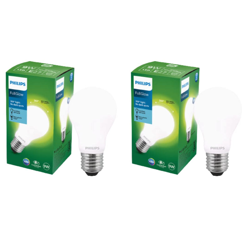 Philips Full Glow Energy Saver Filament Glass E27 LED Bulb (Pack of 2)