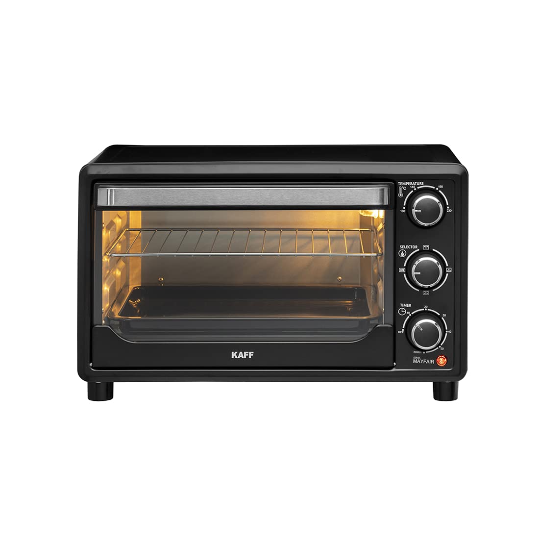 Kaff MFOT25 Electric Oven Toaster Grill (OTG) for Kitchen 25 Litre, 1500W with Convection Mode, Stainless Steel Finish S