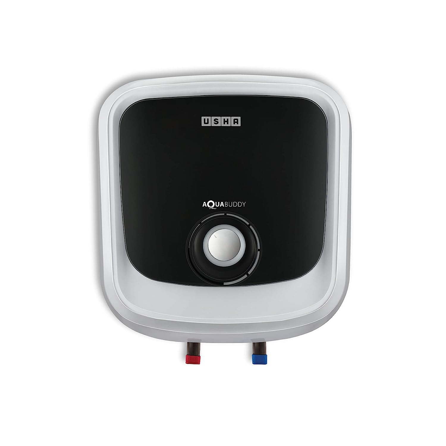 USHA Aquabuddy 15 Litre Storage Wall Water Heater With Free Installation (White Black)