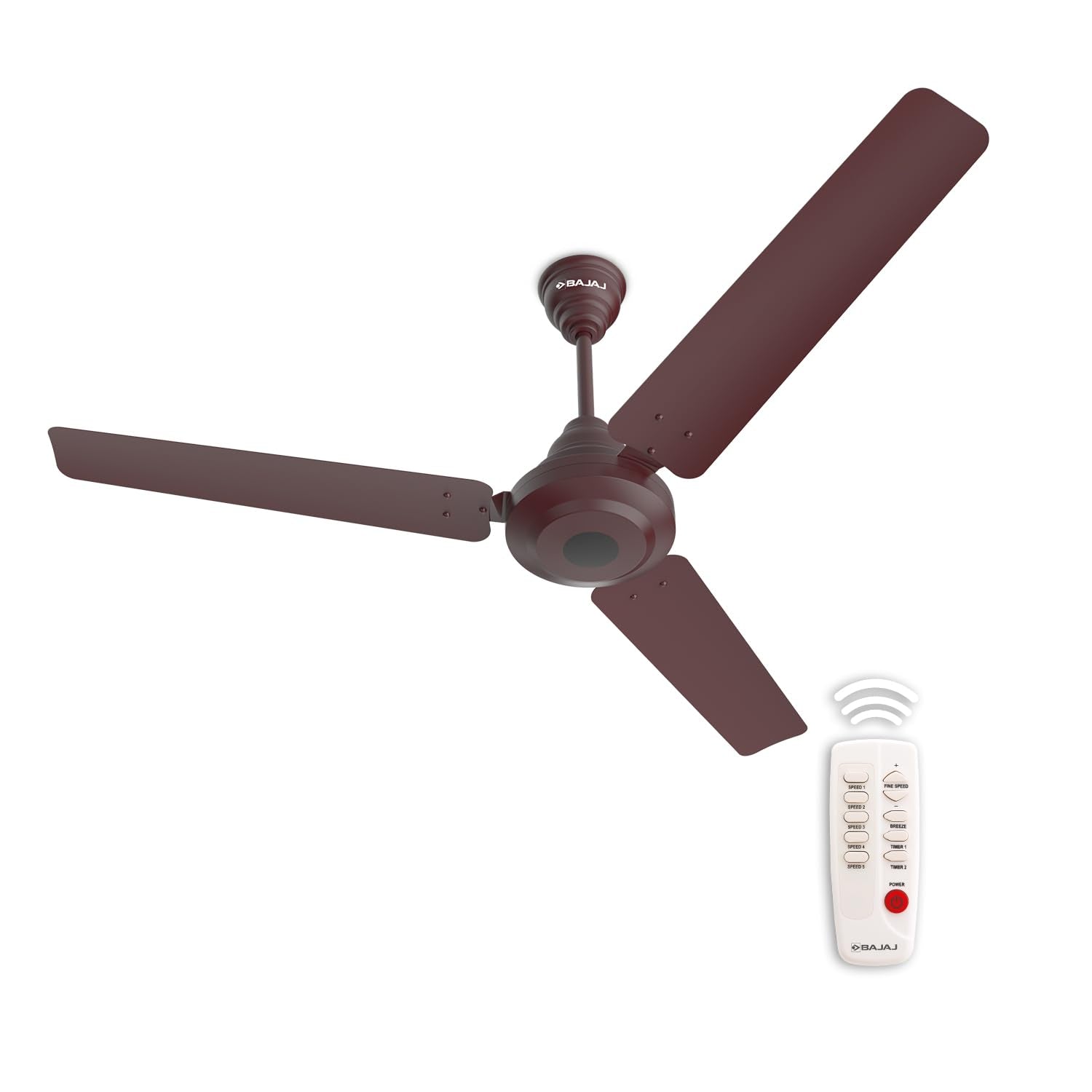 Bajaj Classico Sleek Plus 1200MM (48") BLDC Ceiling Fans For Home | BEE 5 Star Rated Energy Efficient Ceiling Fan | High Energy Density Motor | RF Remote | 2-Yr Warranty 【Base White】