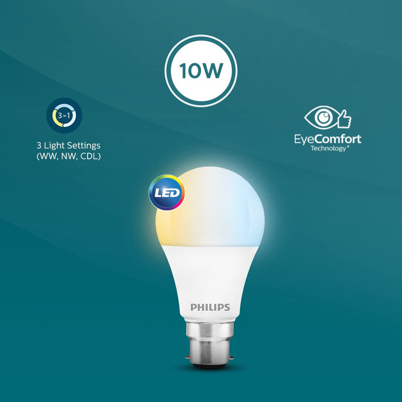 Philips 10-watt LED Bulb - 3 Colors in 1 LED Bulb