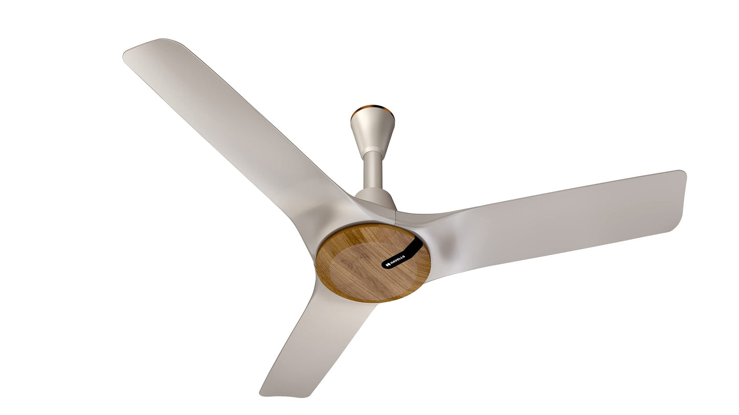 Havells 1200mm Stealth Prime Bldc Motor Ceiling Fan Most Silent & Premium,5 stars With Rf Remote,100% Copper Upto 55% Energy Saving,Timer,Memory Backup (Pack Of 1,Marble Pearl White)