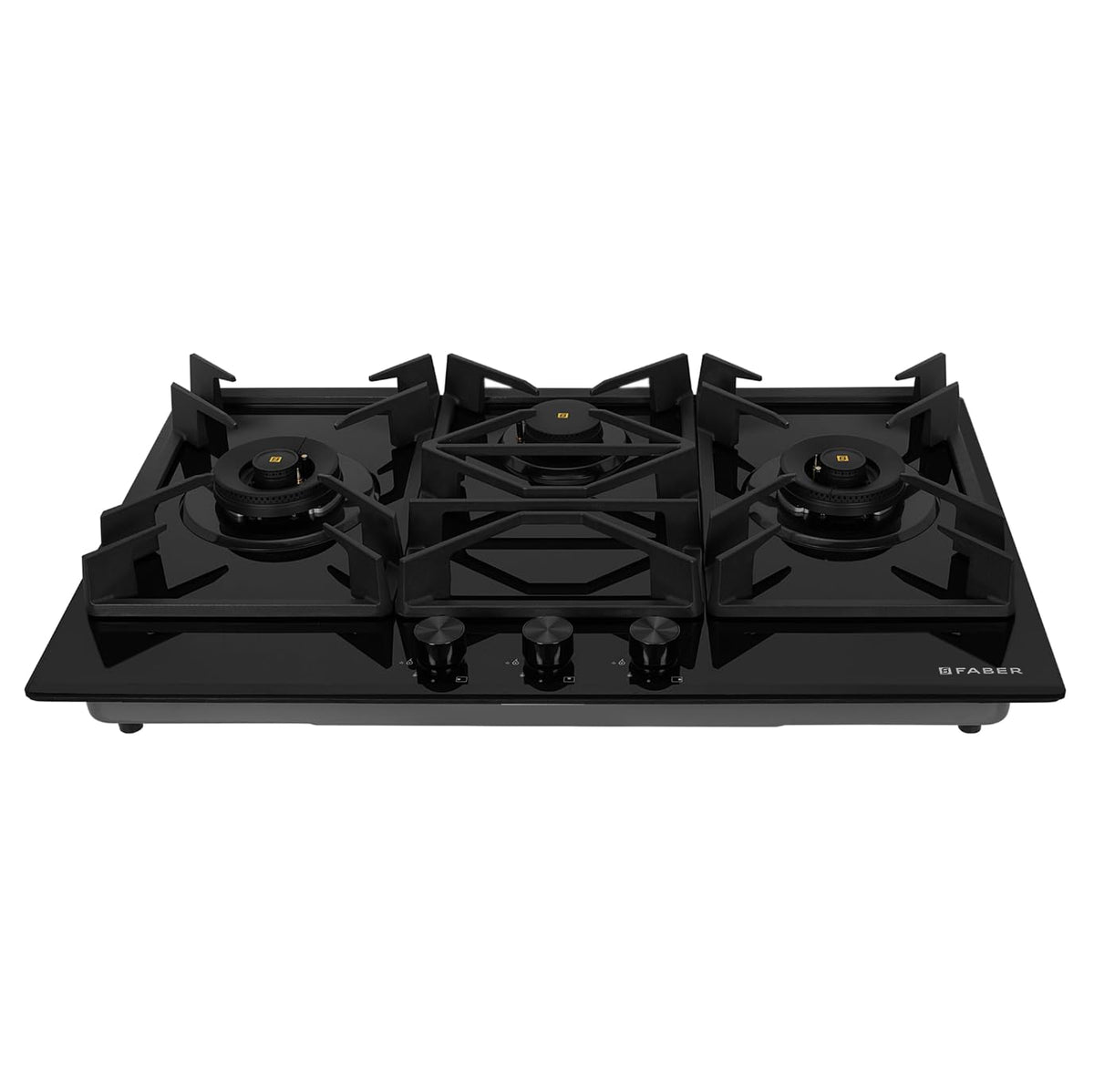 Faber 3 Burner 90Cm PNG|Hybrid HOB|Auto Ignition|Flame Failure Device|2 5Kw Brass Burner|Free Installation|2yr comprehen