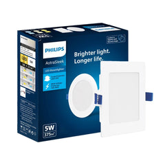 Philips Polycarbonate Astra Sleek 5-watt Square LED Downlighter