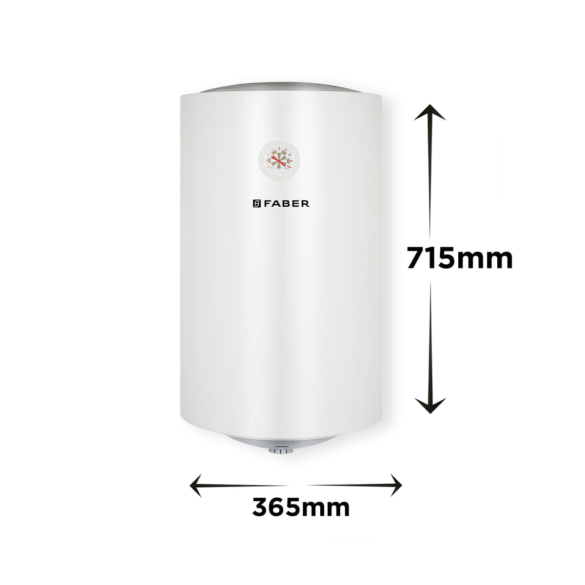 Faber Jazz Elite 35L Vertical Storage Water Geyser | Heating Indicator, 8 Bar Pressure, Titanium Glassline Coated Tank, 