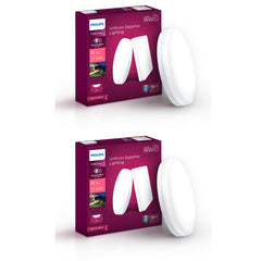Philips Rimless Full Glow 18-watt Round LED Surface Downlighter (Pack of 2)