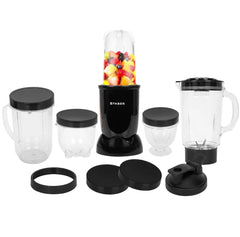 Faber 550W Sportz Blender FSB 5-in-1 Nutrifit Nero|100% Copper Motor|Detachable SS Blade|5 PC Jars 1L+500ML+500ML Mug+30
