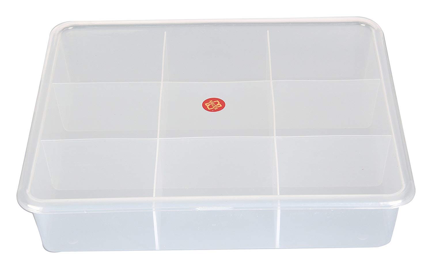 9 Grids High Thickness Plastic Multipurpose Rectangular Big Storage Box with Tight Lid - Big