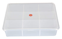 9 Grids High Thickness Plastic Multipurpose Rectangular Big Storage Box with Tight Lid - Big