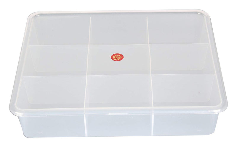 9 Grids High Thickness Plastic Multipurpose Rectangular Big Storage Box with Tight Lid - Big
