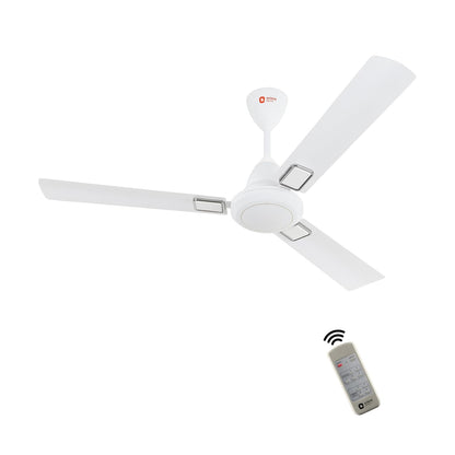 Orient Electric 1200 mm I Falcon Deco | BLDC ceiling fan with Remote| Decorative ceiling fan with stylish trims | Saves up to 50% on electricity bills | 3-year warranty by Orient | White