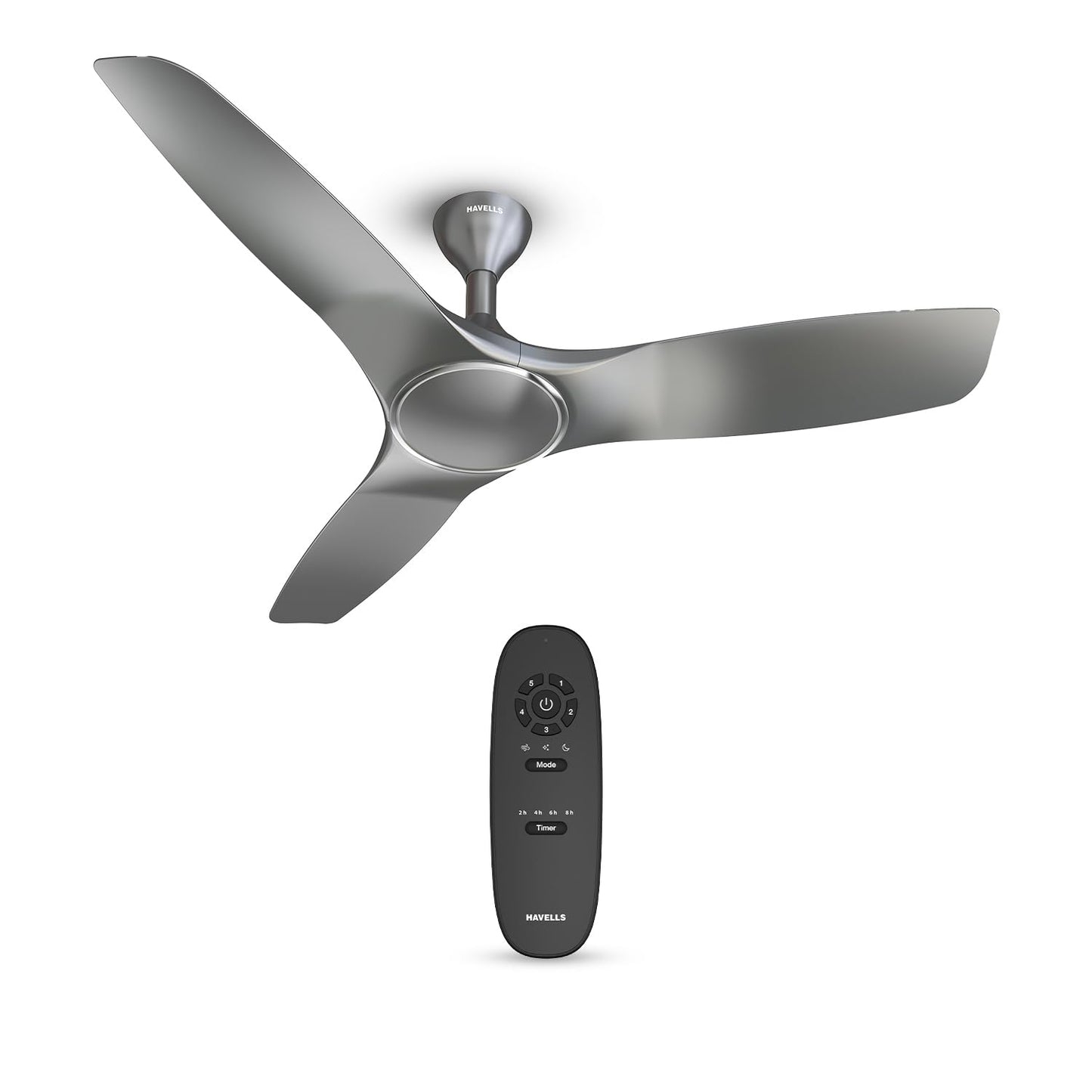 Havells Stealth Air BLDC Wood 1200mm Premium Ceiling Fan with 100% Pure Copper|5 Star Rating|Remote Controlled |Watt: 40|Air Flow: 245 cmm|Speed: 280 RPM|Free Installation |2 Year Warranty (Walnut)