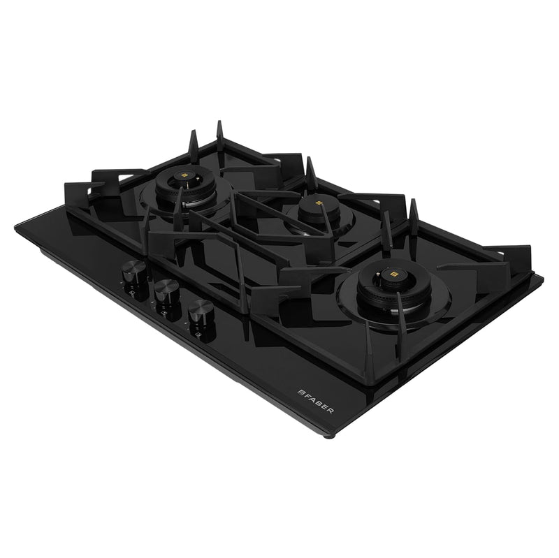 Faber 3 Burner 90Cm PNG|Hybrid HOB|Auto Ignition|Flame Failure Device|2 5Kw Brass Burner|Free Installation|2yr comprehen