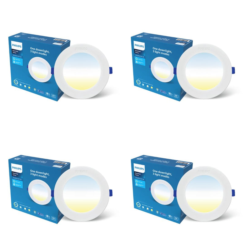 Philips 6W AstraGlow 3in1 LED Downlight (Pack of 4)