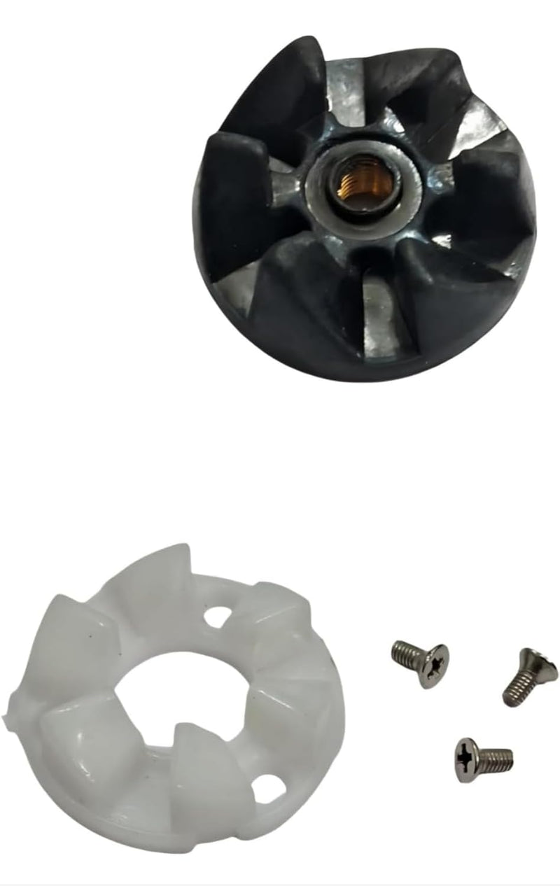 Coupler Combo: Motor Coupler Teeth + Jar Rubber Coupler (1+1) | Compatible with Sujata Mixer Grinder