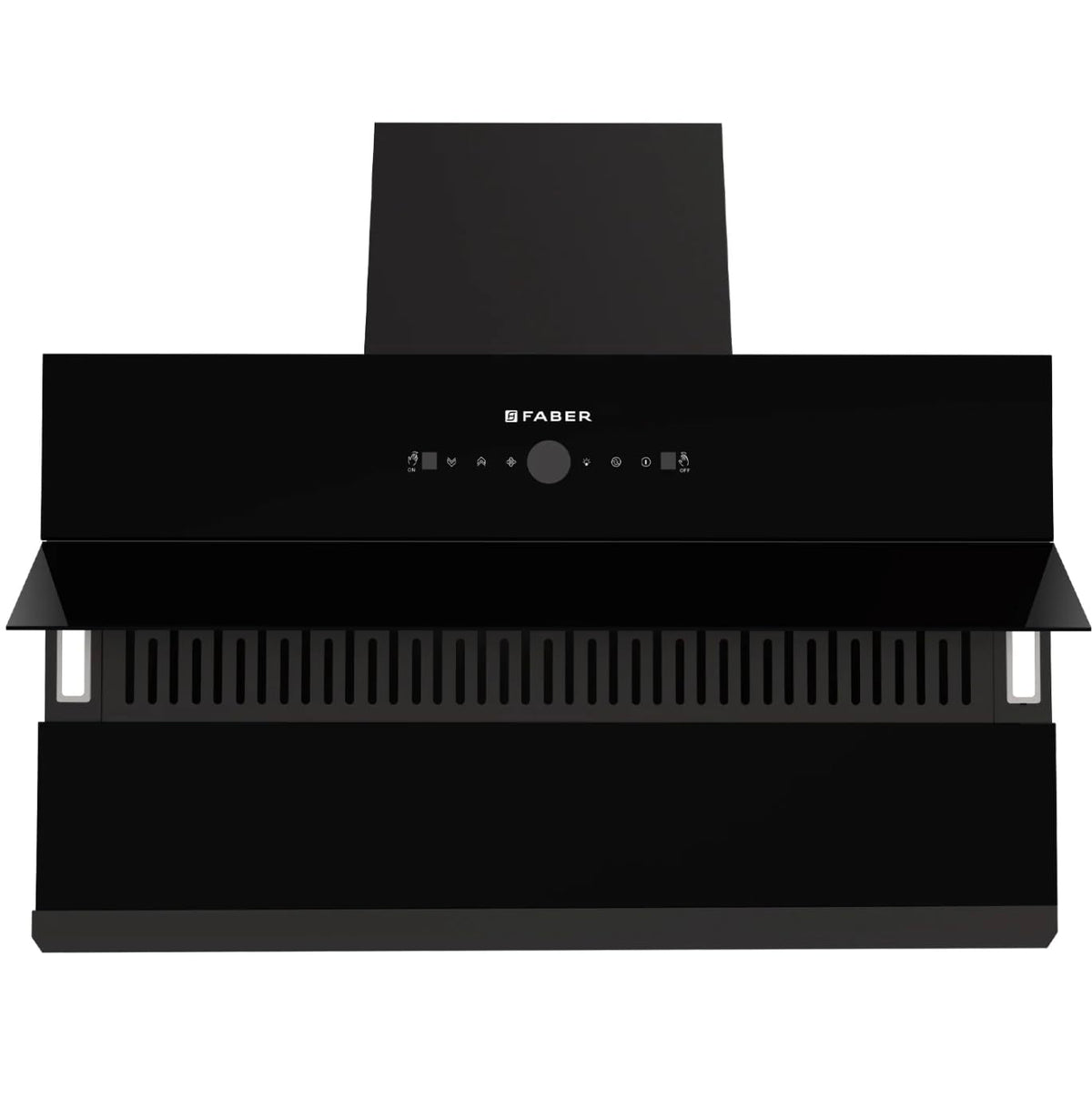 Faber Comet 90cm 1600m³/hr BLDC Autoclean Filterless Slant Chimney| Built In Oil Collector|Touch & Gesture Control| 12Yr