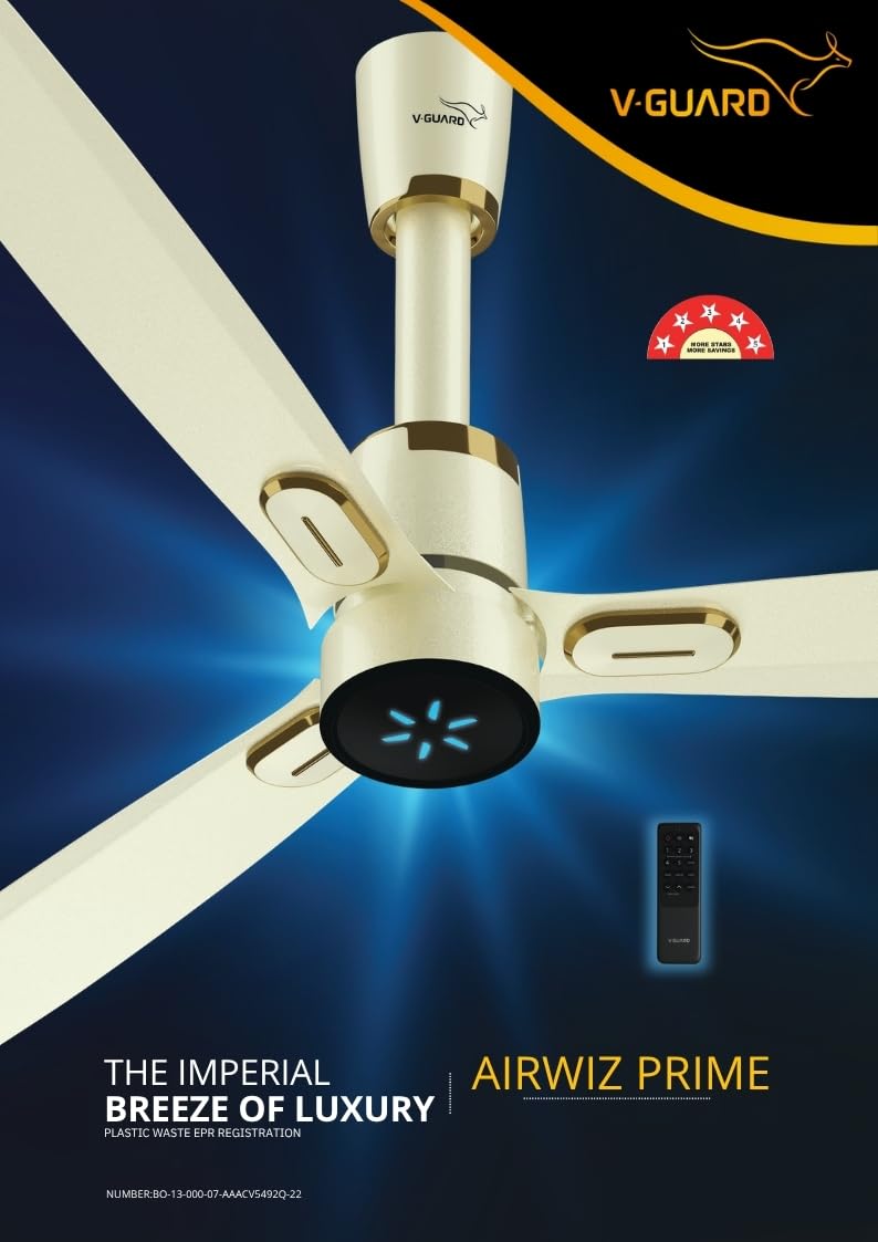 V-Guard Airwiz Prime BLDC 1200 mm Ceiling Fan with Remote-5