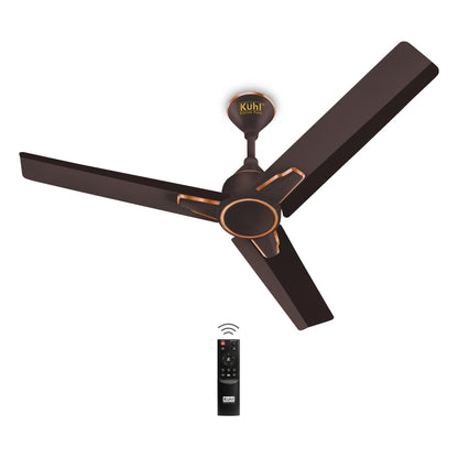 KUHL Arctis A4 1200 mm BLDC 65% Power Saving BLDC Ceiling Fan With Remote | BEE 5 Star Rated & ISI Marked | High Air Flow | 5 Year Warranty on Motor | Espresso Dual
