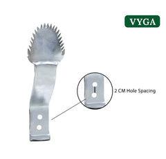 VYGA Coconut Scraper Blade, Nickel-Plated Cast Iron, 2 cm Hole Spacing