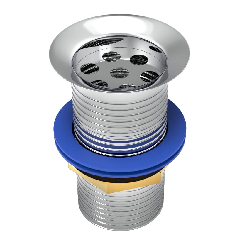 Plantex Stainless Steel 4 inch Full Thread Waste Coupling for Wash Basin/Coupling for Sink - Pack of 1 (Silver)-1