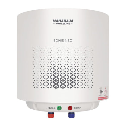 Maharaja Whiteline Warmist Neo Storage Water Heater, 10 Litre, Glasslined Coating, Rust & Shock Proof Abs Body, Blue & White Color, Free Installation, Free Connection Pipes - Warmist Neo/Wh-164