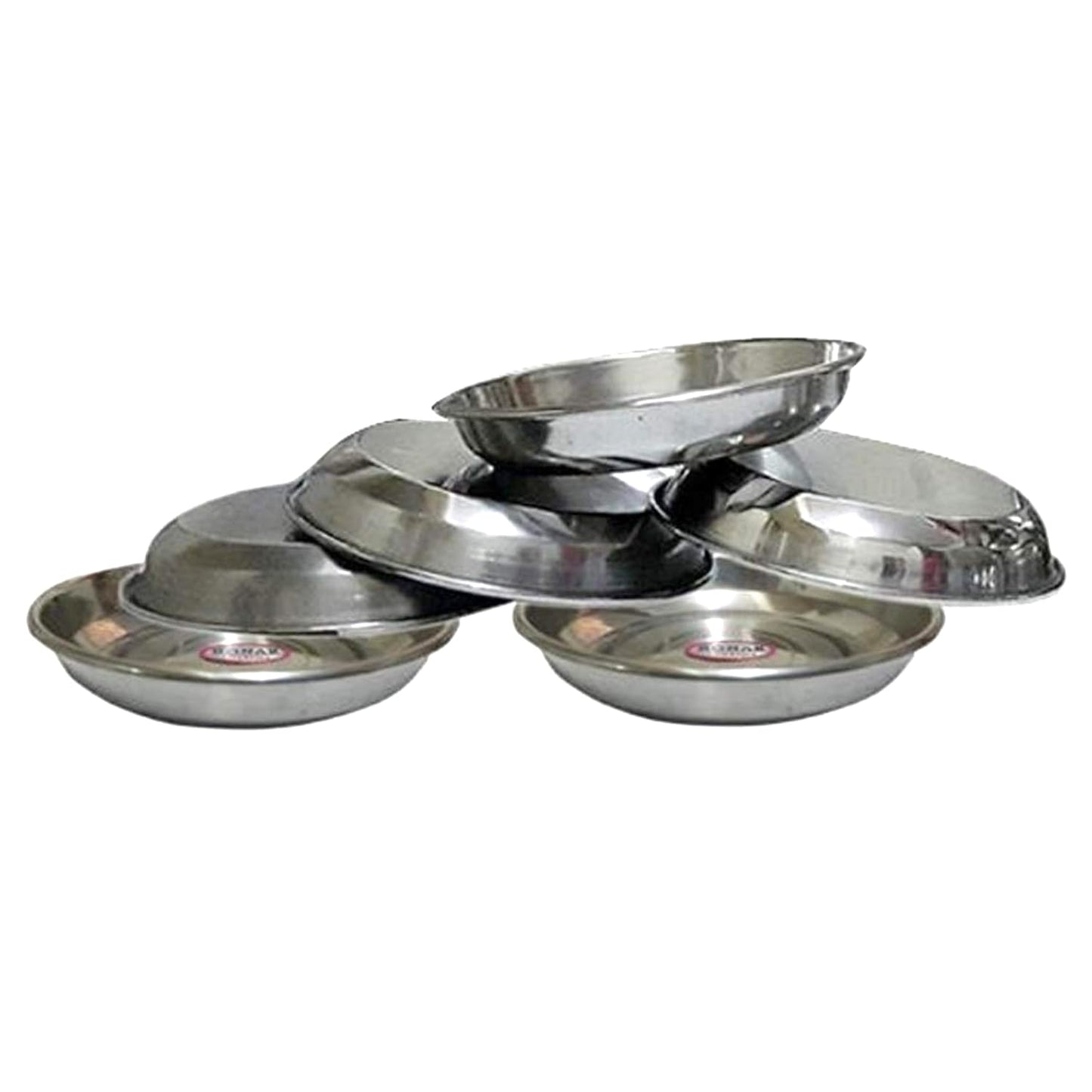 Dynore 6 pcs Stainless Steel Dessert Plates