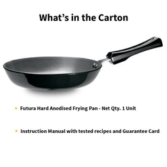 Hawkins Futura 20 cm Frying Pan, Hard Anodised Fry Pan, Small Frying Pan, Black (AF20)