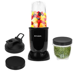 Faber Sportz 2-in-1 Nutrifit Nero Blender Mixer Grinder - 550W, 100% Copper Motor, Detachable SS Blade, 500ML & 300ML Ja